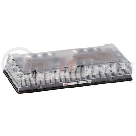 Grote 76943 Light Bar 17" Low-Profile LED Mini Light Bars, Permanent Mount, Amber w/ Clear Lens