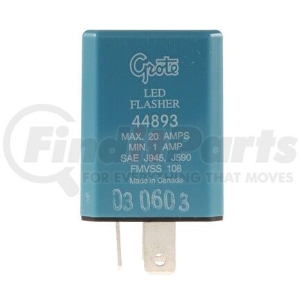 Grote 44893 Turn Signal Flasher 3 Pin Flasher, European (ISO) Pinout