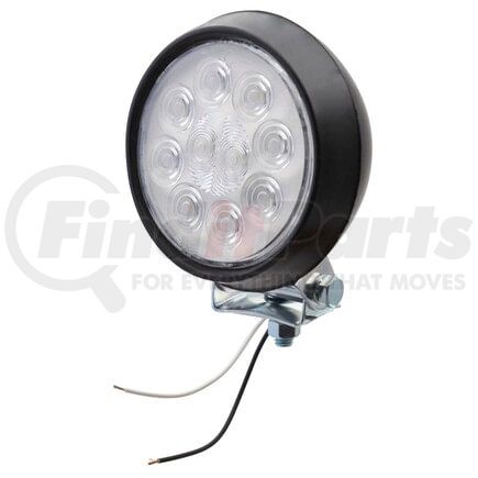 Grote 63561 Vehicle-Mounted Work Light 4" Round Utility Lights, Hardwire, Spot with Rubber Housing, Black