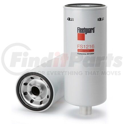 FS1216 by FLEETGUARD - Fuel/Water Separator, Spin-On