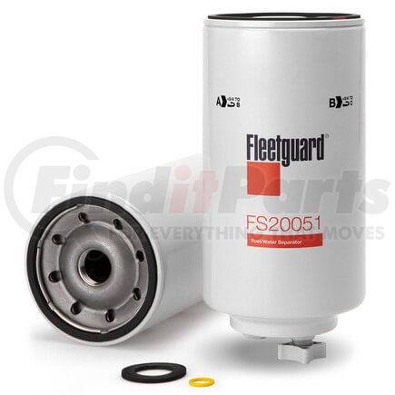 FS20051 by FLEETGUARD - Fuel/Water Separator, Spin-On