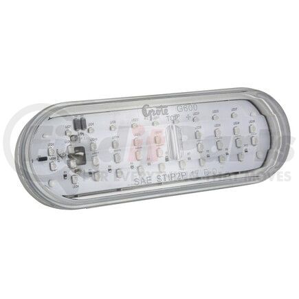 Grote G6013 Turn Signal Light Hi Count® Oval LED Stop Tail Turn Light, Front or Rear Turn, Amber w/ Clear Lens
