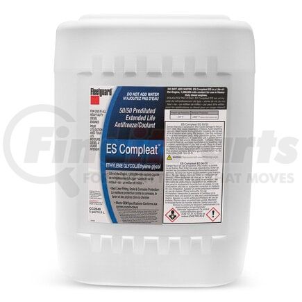 Fleetguard CC2848 Engine Coolant / Antifreeze ES Compleat™ Engine Coolant / Antifreeze - EG, Premix 50/50, 5 Gallon, Pail