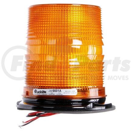 Truck-Lite 6601A Beacon Light Signal-Stat Beacon Light - Gas Discharge, Medium Profile Beacon, Yellow Lens, Permanent