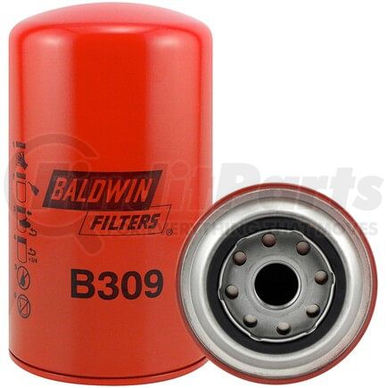 Baldwin B309 Engine Oil Filter Oil Filter, High Performance, Full-flow, Case, International
