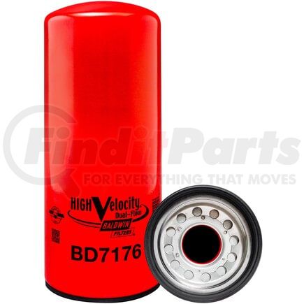 Baldwin BD7176 Engine Oil Filter Engine Oil Filter - Dual-Flow Lube Spin-On used for Cummins Engines
