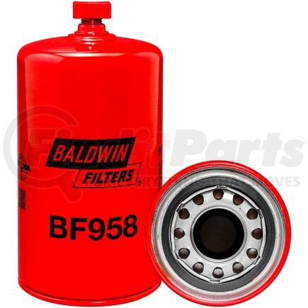 Baldwin BF958 Fuel Filter Fuel Filter - Spin-on with Drain used for Fuel Pumps, Fuel Storage Tanks