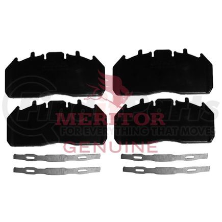 Meritor KIT2252H2CD Disc Brake Pad Kit Disc Brake Pad Kit, Twin Piston Caliper, 9 13/16 in. Backing Plate Width, Replaced by