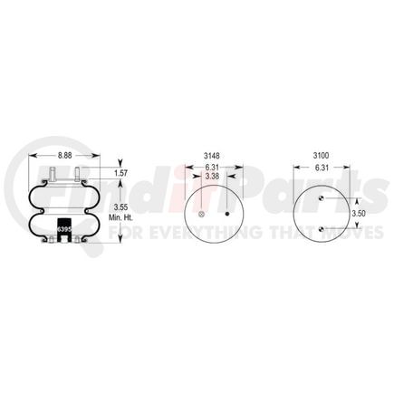 Firestone W013587892 Suspension Air Spring Kit AIR SPRNG