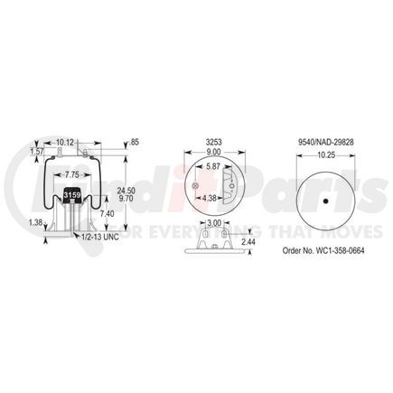 W013589471 by FIRESTONE - AIR SPRING WAS TK8502