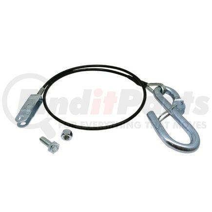 Demco 05408 Air Brake Cable Surge Brake Actuator Safety Cable - 42" Length, with Spring Latch Hook and S Hook