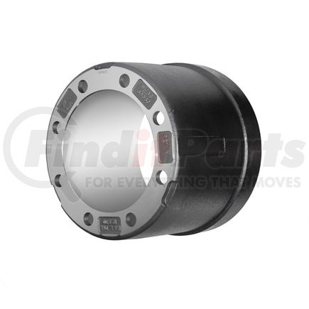 Webb 63680F Brake Drum Outboard Brake Drum with 12.25" Brake Surface, 9" Pilot Diameter, 8 Bolt Holes