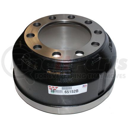 Webb 65152B20 Brake Drum Brake Drum, Outboard, 16.50in Dia, 9.75in Depth, 8.78 Pilot Dia, 11.25in BC, 10 Holes