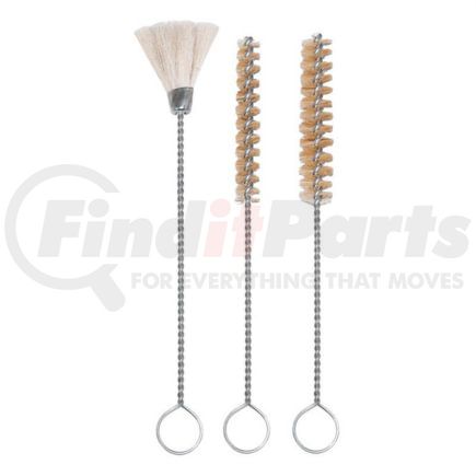 AES Industries 210 Spray Gun Cleaning Kit 3-Piece Basic Spray Gun Cleaning Kit Natural Bristle Tube and Exterior Brushes Set