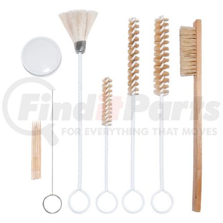 AES Industries 212 Spray Gun Cleaning Kit 12-Piece Spray Gun Cleaning Kit Natural Bristle Tube Brushes Detail Picks Lubricant