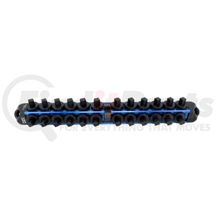 Astro Pneumatic 938VB 3/8" Drive V12 Locking Magnetic Socket Organizer for 24 Sockets + Ratchet - Blue