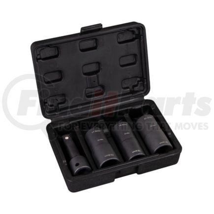 Cal-Van Tools 96120 Flip Socket 4 -Piece Half Size Metric Flip Socket Set, 1/2" Drive Impact Lug Nut Remover Kit with Case