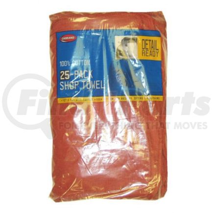Carrand 40048 Shop Towel 25-Pieces 13-Inch x 14-Inch Hemmed Reusable 100% Cotton Garage Shop Towels Pack