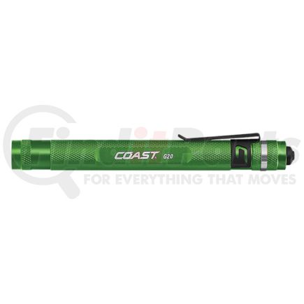 Coast 21507 Flashlight G20 Inspection Beam LED Penlight, 54 Lumens, Anti-Glare Circle Optics, Green