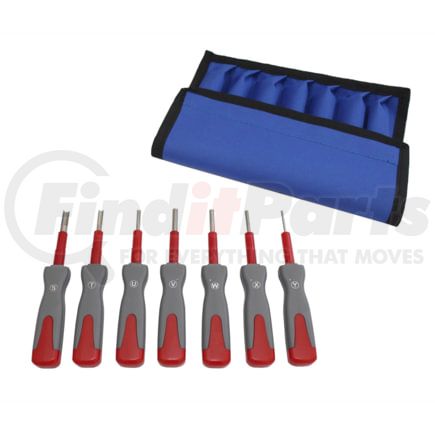 CTA Tools 2246 Deutsch Terminal Release Tool 7-Piece Deutsch Terminal Tool Kit With Used For Servicing Terminals, Includes 7