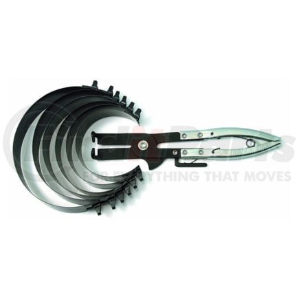 CTA Tools 2020 Engine Piston Ring Compressor 7-Piece Piston Ring Compressor Pliers Set with Six Interchangeable Bands