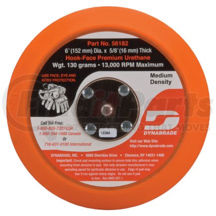 Dynabrade 56182 Disc Brake Pad 6"DIA NON-VACUUM DISC PAD