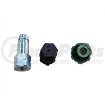 FJC, Inc. 2802 A/C Low Side Charging Adapter R-1234yf A/C Low Side Straight Adapter with JRA Valve Core and Cap, 1/8 NPT to