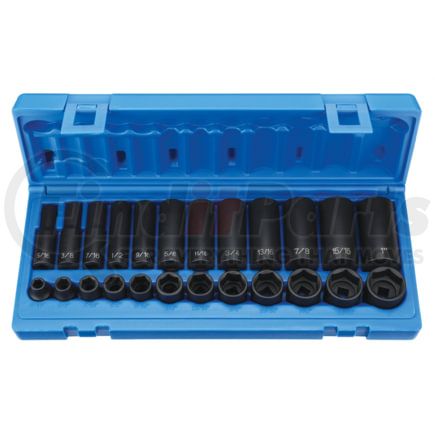 Grey Pneumatic 1224RD Socket Set 3/8" Drive Standard and Deep Length Impact Set