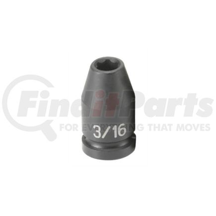 Grey Pneumatic 906RS Socket 1/4" Drive x 3/16" Hex Size, 0.91" Length, Impact Socket, Type I Shape