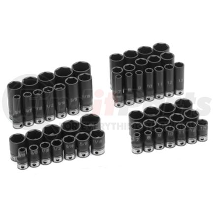 Grey Pneumatic 81018D Socket 3/8" Drive x 9/16" Size, 6-Point, Deep-Length, Duo-Socket