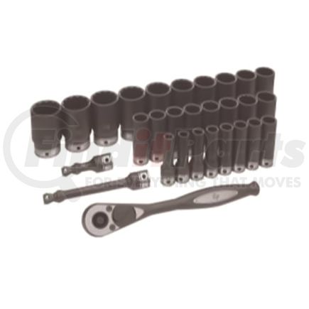 Grey Pneumatic 82110MD Socket 1/2" Drive x 10mm Size, 12-Point, Deep-Length Duo-Socket