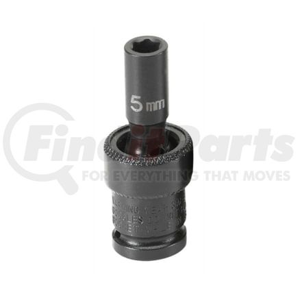 Grey Pneumatic 905UMS Socket 1/4" Drive x 5mm Hex Size, 43mm Length, Universal Impact Socket