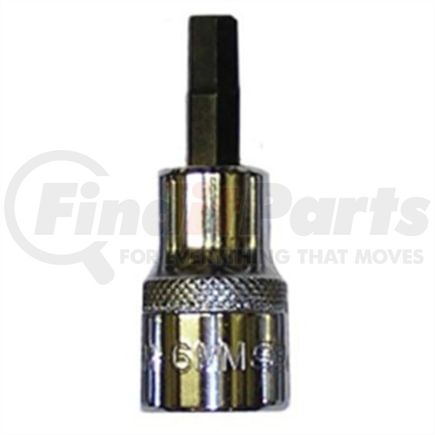 Vim Tools HM-6MM Socket Driver Bit 6 mm Metric Hex Bit Socket Driver 1/2 In. Square Drive Chrome Plated Steel Hand Tool