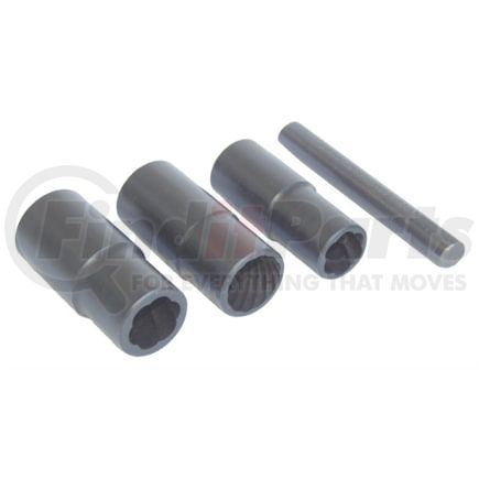 LTI Tools 4350 Wheel Lug Nut Socket 4-Piece 1/2 In. Drive Dual Sided Twist Socket Damaged Wheel Lug Nut Remover Kit