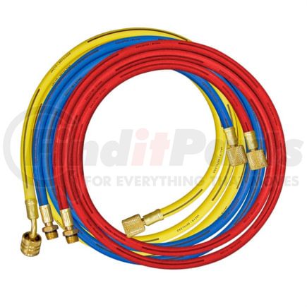 Mastercool 84602 A/C System Charging Hose 60-Inch Yellow Charging Hose with Shut-Off Valve