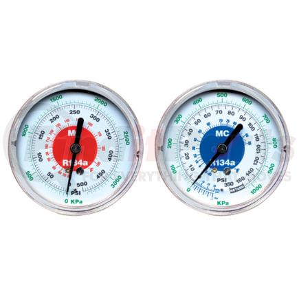 Mastercool 86500 Manifold Pressure Gauge R134a High-Side Replacement Manifold Gauge, PSI, kPa, and Fahrenheit