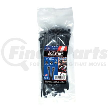 Mayhew Tools MB7-50HS-C Cable Tie 7" 50-Pound Heat Stabilized Heavy Duty Nylon Wire Cable Ties Bag