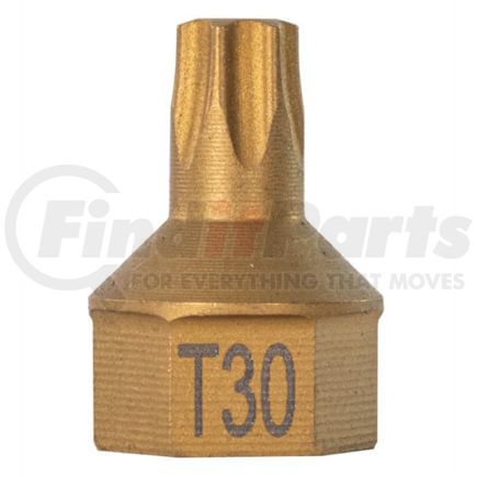 Mayhew Tools 16115 Socket Driver Bit T30 Torx Dual Drive Insert Bit with One 1/4" Square and 7/16" Hex Drive Shank