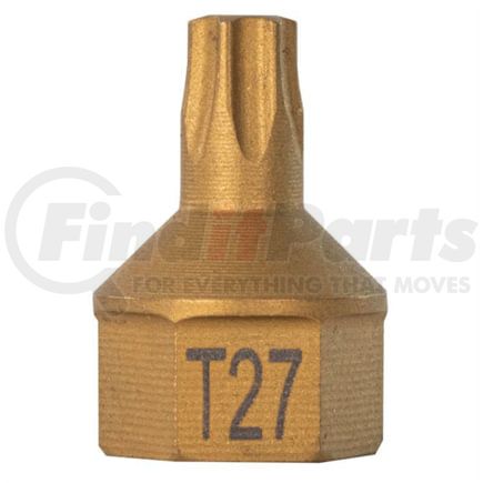 Mayhew Tools 16114 Socket Driver Bit T27 Torx Dual Drive Insert Bit with One 1/4" Square and 7/16" Hex Drive Shank