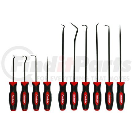 Mayhew Tools 81425 Hook and Pick Set 10-Piece ProGrip Hook and Pick Combination Tool Kit Includes Mini and Long Shaft Tool
