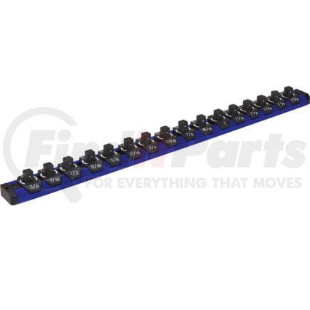 Mechanic's Time Savers LAS50MSB Socket Holder 1/2" Lock-A-Socket With Metric and SAE Size Indicators, Blue