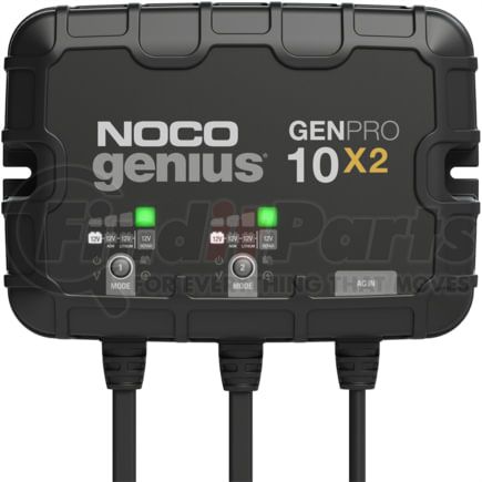 NOCO Battery Care GENPRO10X2 Battery Charger On-Board Battery Charger - 12V, 2-Bank, 20 AMP