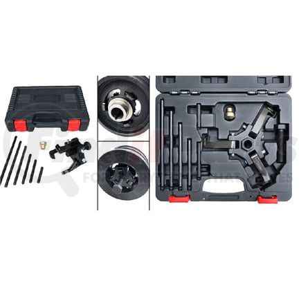Schley Tools 18350 Harmonic Balancer Puller Low Profile Harmonic Damper Pulley Puller Kit for Ford, GM with 3- and 6-Spoke
