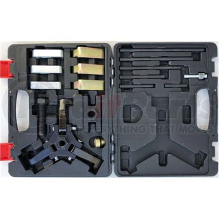 Schley Tools 18000 Harmonic Balancer Puller 36-Piece Master Harmonic Damper Pulley Puller Set, 4 Kits in One