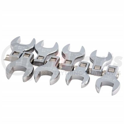 Sunex Tools 9730A Wrench Set 8-PC 1/2" Drive Jumbo Metric Crowfoot Wrench Set in Chrome Vanadium, Stamped Size for