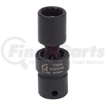 Sunex Tools 810ZUMMG Socket 10 mm x 1/4 in. Drive 12-Point Magnetic Universal Impact Socket in Chrome Molybdenum Steel