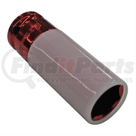 Sunex Tools 284921 1/2" Drive, Extra Thin Wall Deep Wheel Protector Impact Socket, 21mm, Red
