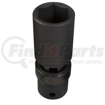 Sunex Tools 230UD Socket 15/16 in. x 1/2 in. Drive 6-Point Universal Deep Impact Socket in Chrome Molybdenum, Radius-Corner