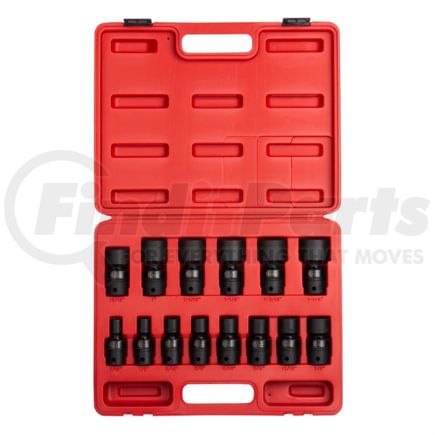 Sunex Tools 2644 Socket Set 14-PC 1/2 in. Drive SAE Universal Impact Socket Set in Chrome Molybdenum with Radius-Corner
