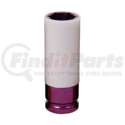 Sunex Tools 28494 Socket 13/16 in. x 1/2 in. Drive Extra-Thin-Wall Deep Wheel-Protector Impact Socket with Purple Sleeve
